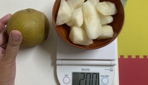 梨を200g食べて血糖値測ってみた。